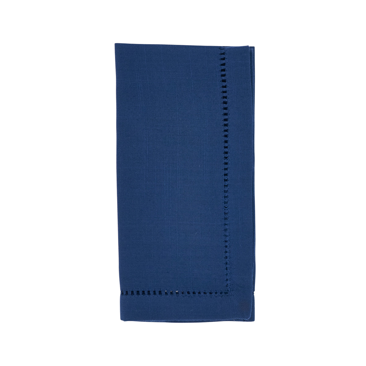 Navy Blue Hemstitched Border Dinner Napkins 100% Polyester, 18 Inch Square (12 pcs.)