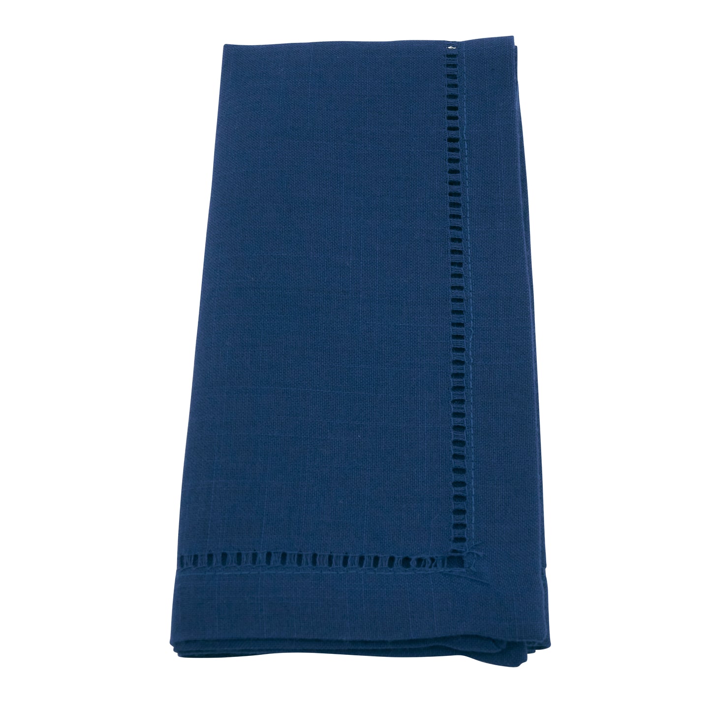 Navy Blue Hemstitched Border Dinner Napkins 100% Polyester, 22 Inch Square (12 pcs.)