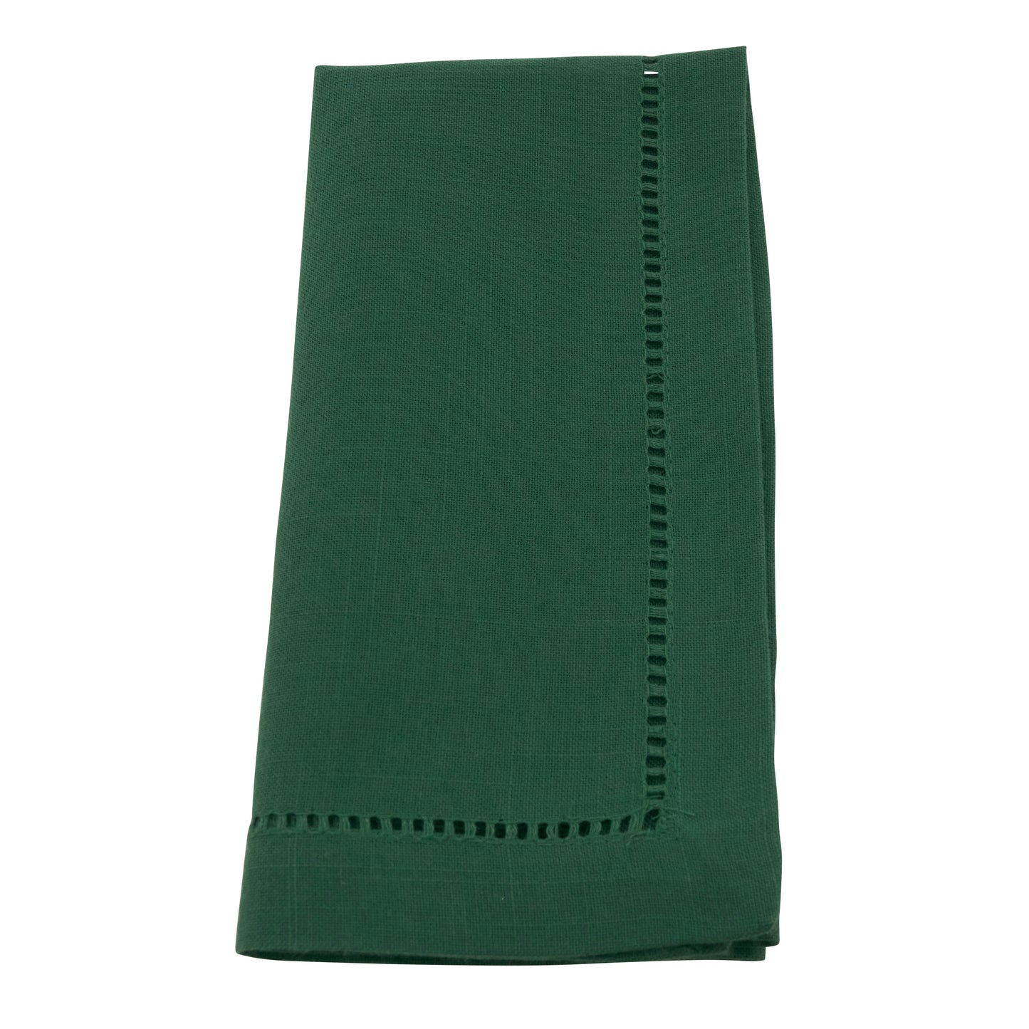 Jasper Green Hemstitched Border Dinner Napkins 100% Polyester, 22 Inch Square (12 pcs.)