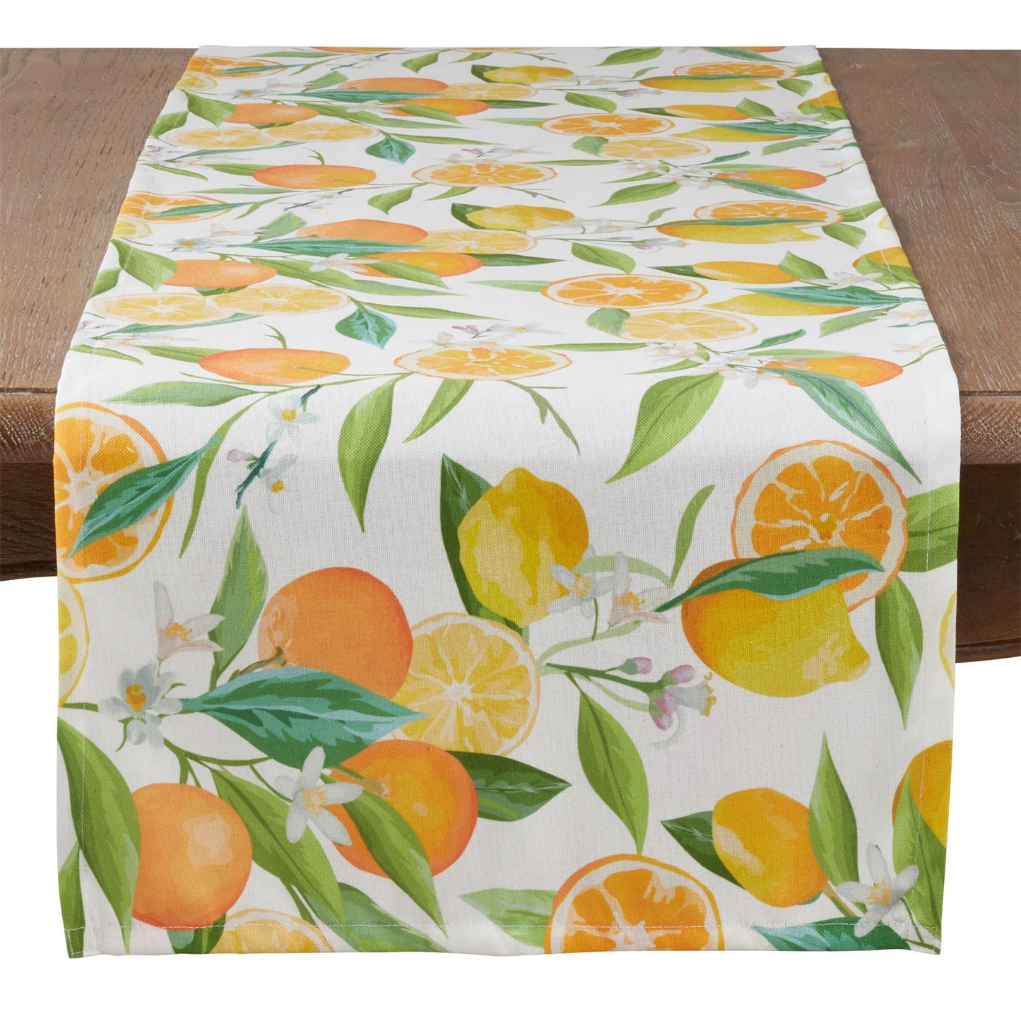 Everyday / All Season Multi Lemon + Orange Table Runner, 100% Polyester