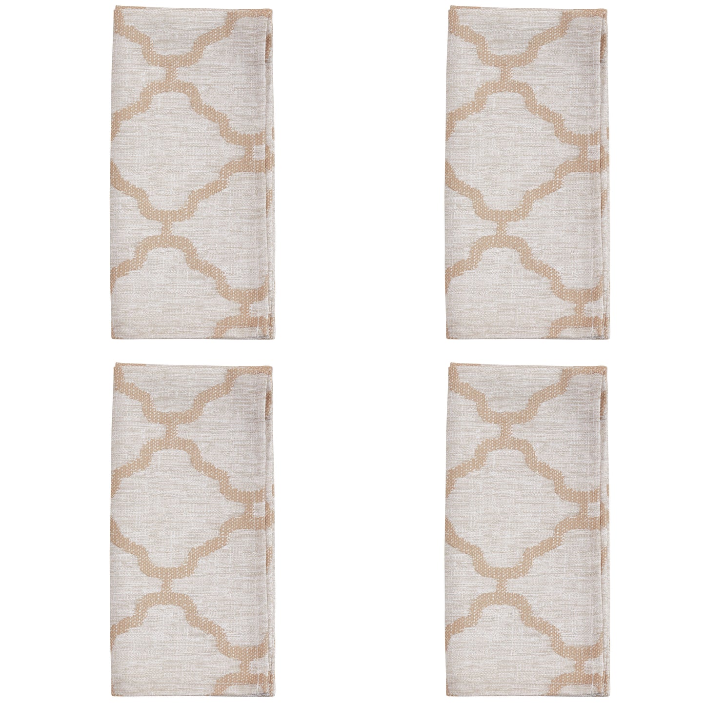 Taupe Moroccan Napkins 100% Polyester, 20 Inch Square (4 pcs.)