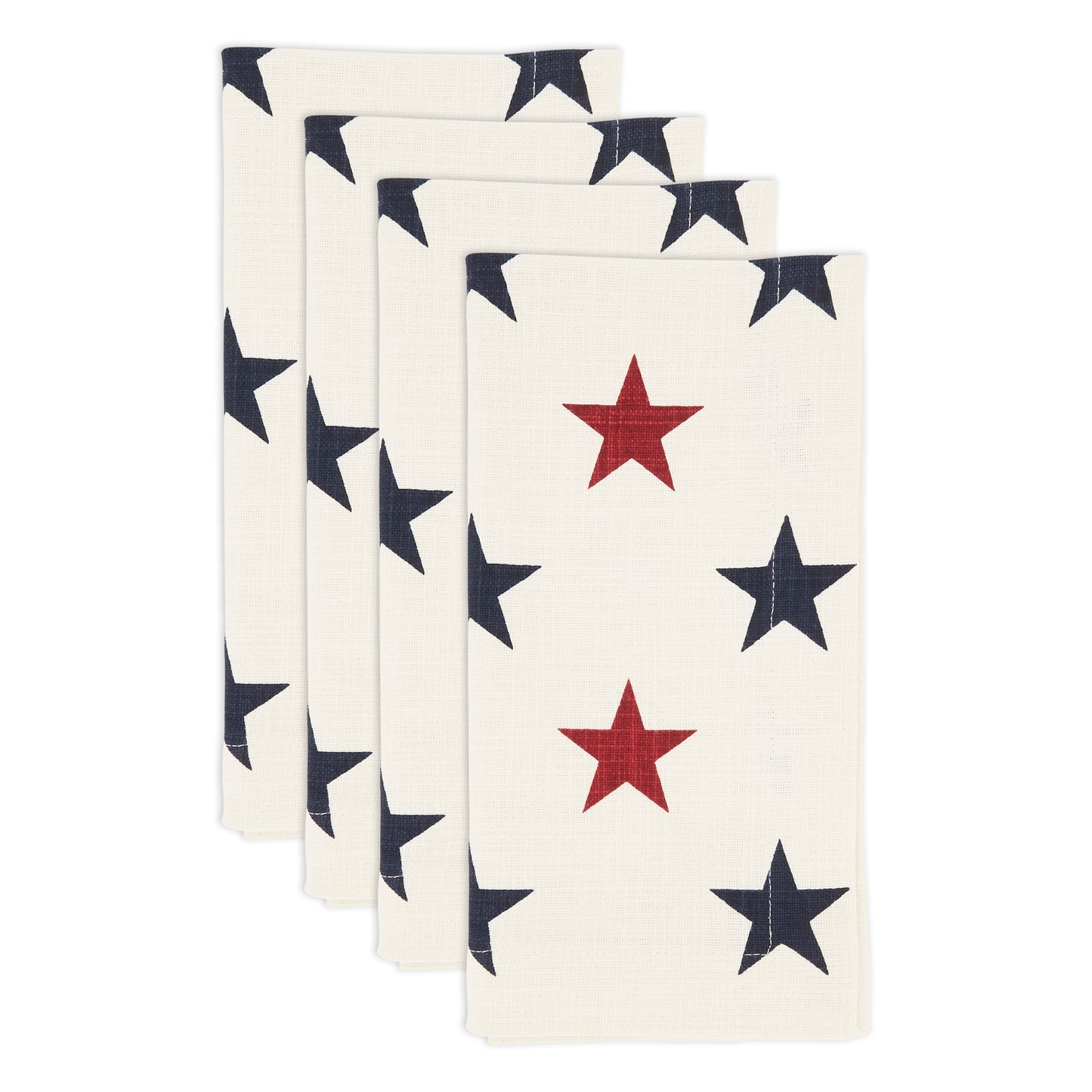 Red/White/Blue Red and Blue Stars Napkins 100% cotton, 20 Inch Square (4 pcs.)