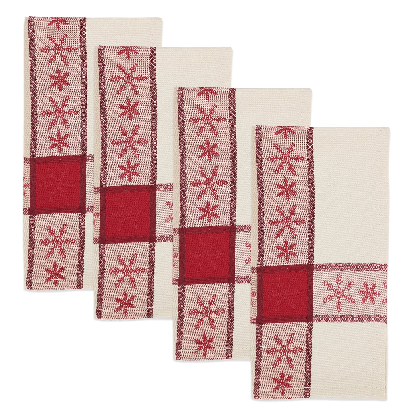 Red Jacquard Napkins 53% polyester - 47% cotton, 19 Inch Square (4 pcs.)