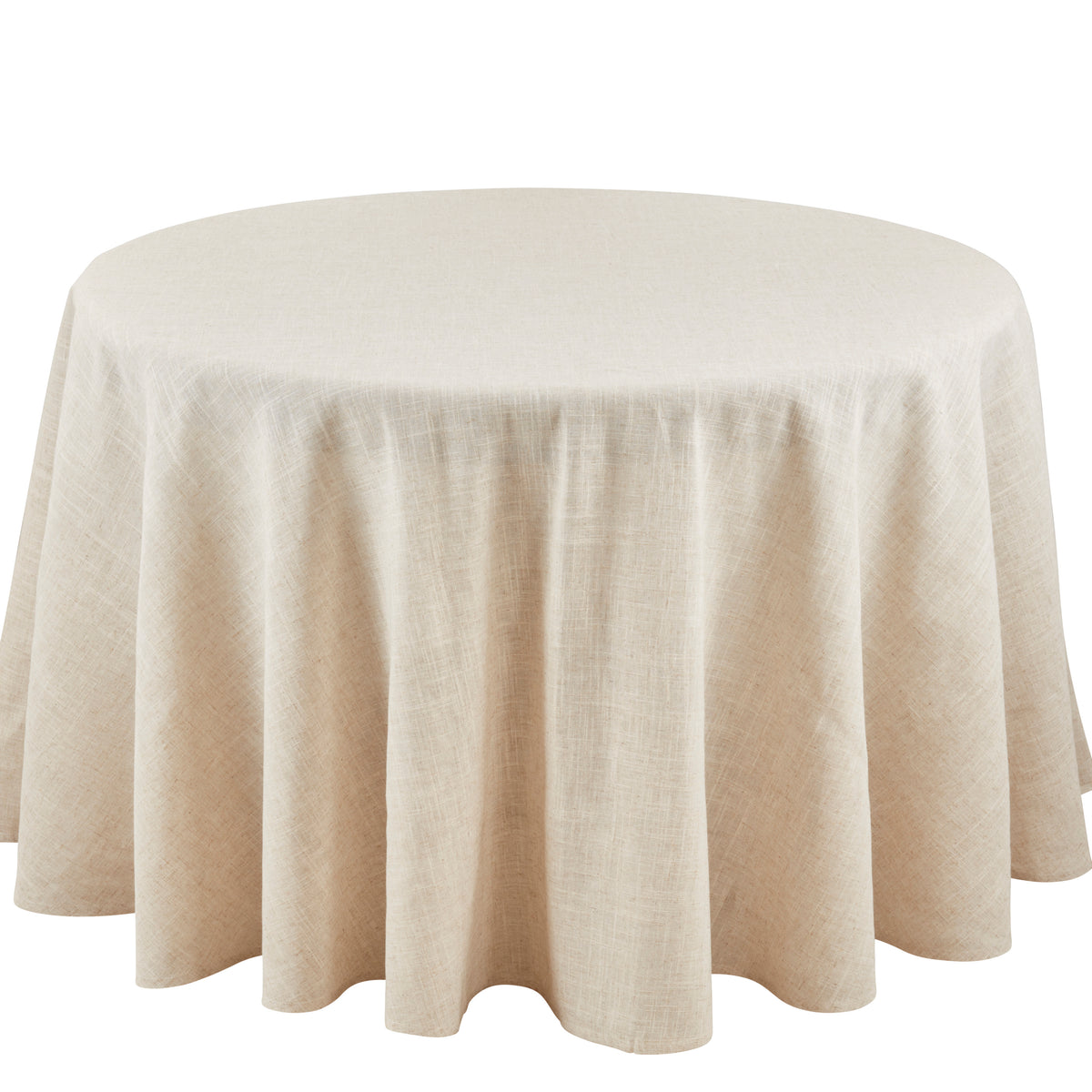 Mantel de diseño toscano clásico, color beige natural, redondo o rectangular extragrande (elija forma y tamaño)