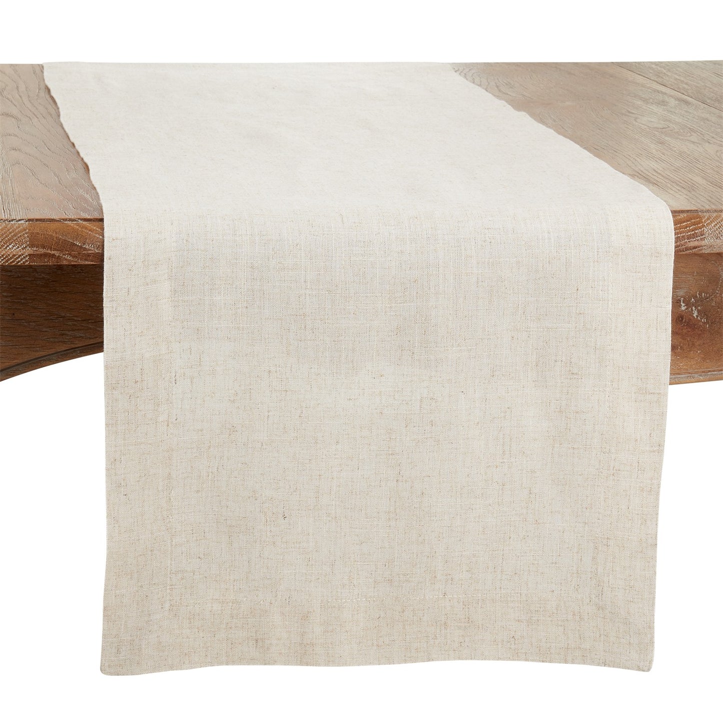Everyday / All Season Natural Beige Toscana Table Runner (No Hemstitch), 80% polyester - 20% linen