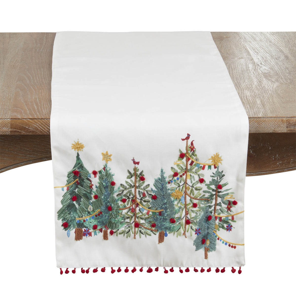 Christmas Multi Christmas Trees Table Runner, 100% Polyester