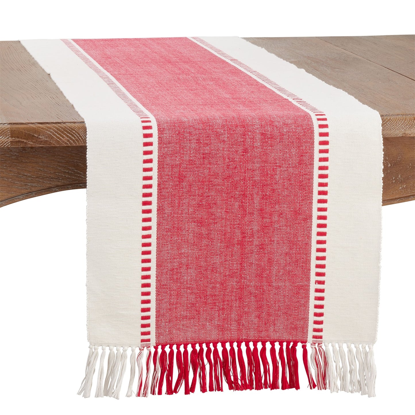 Everyday / All Season Red Stripe Table Runner, 100% cotton
