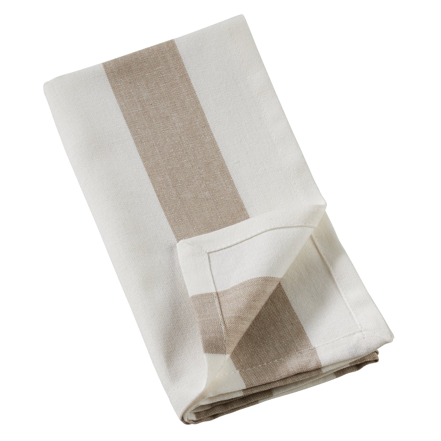 Taupe Classic Striped Napkins 100% cotton, 20 Inch Square (4 pcs.)