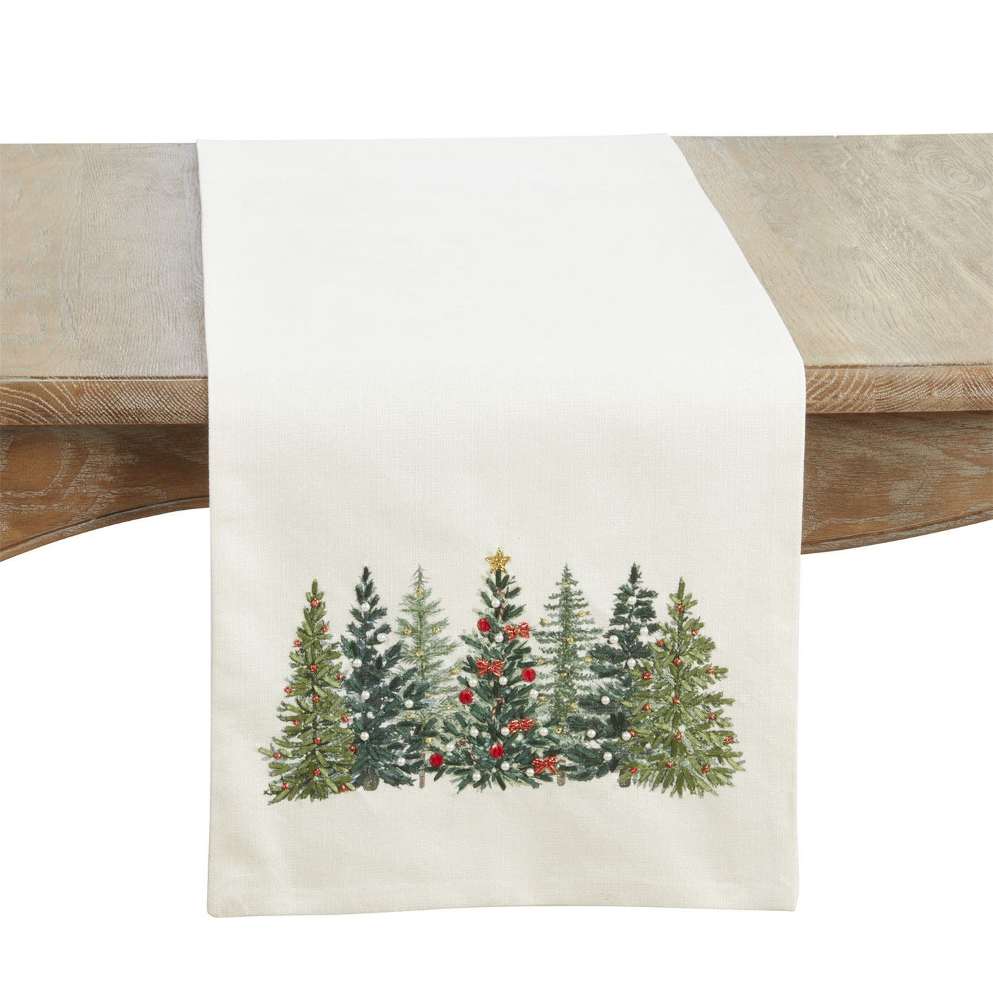 Christmas Multi Christmas Trees Table Runner, 100% Polyester