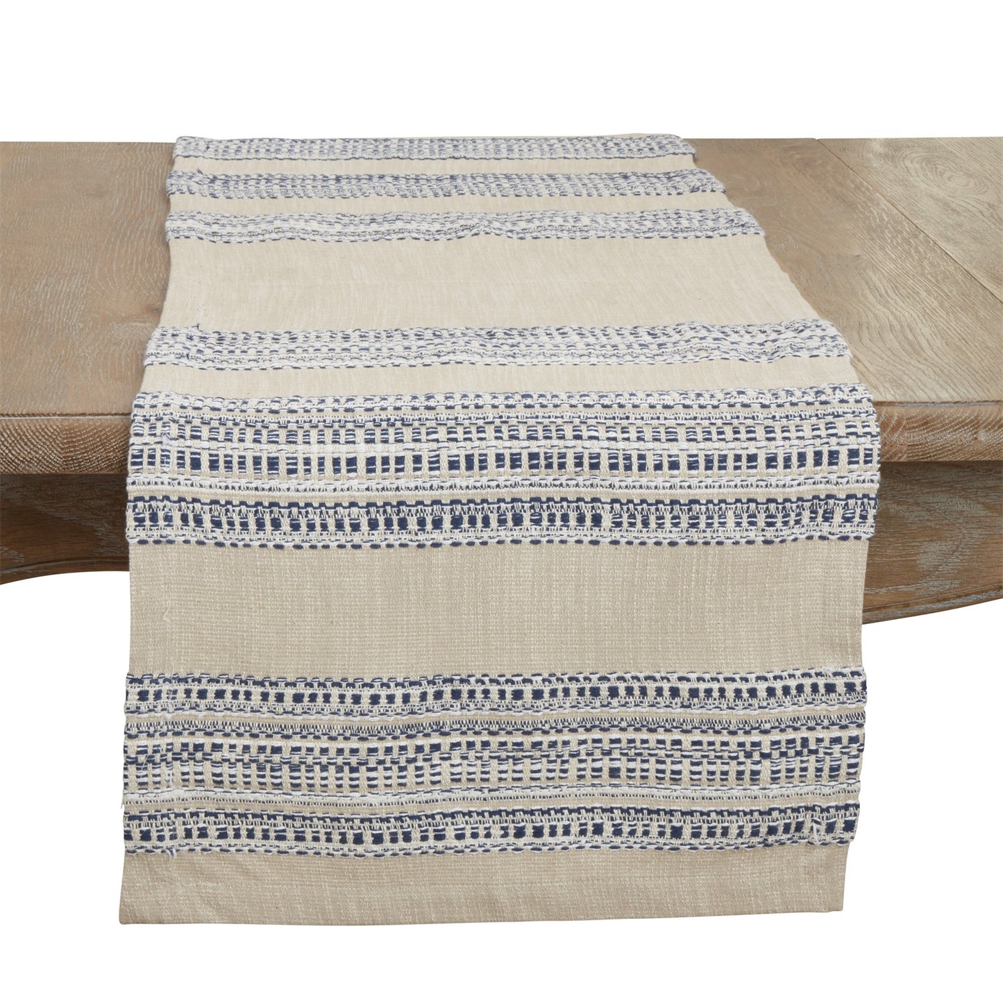 Everyday / All Season Blue Striped Table Runner, 100% cotton