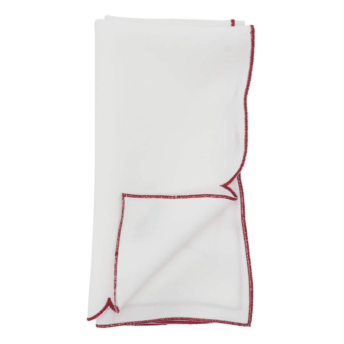 Ivory Embroidered Christmas Napkins 100% polyester, 20 Inch Square (4 pcs.)