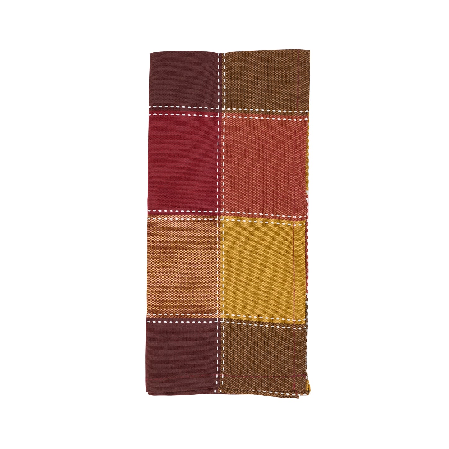 Multi Stitched Plaid Napkins 55% cotton - 45% polyester, 20 Inch Square (4 pcs.)