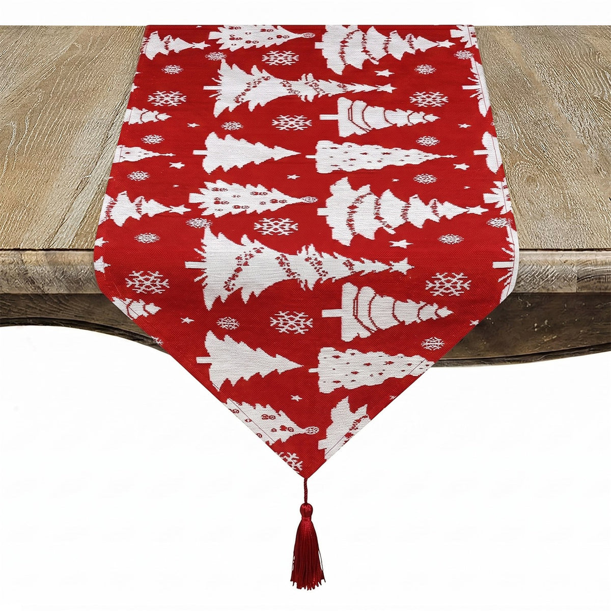 Christmas Red Christmas Trees Table Runner, 100% polyester