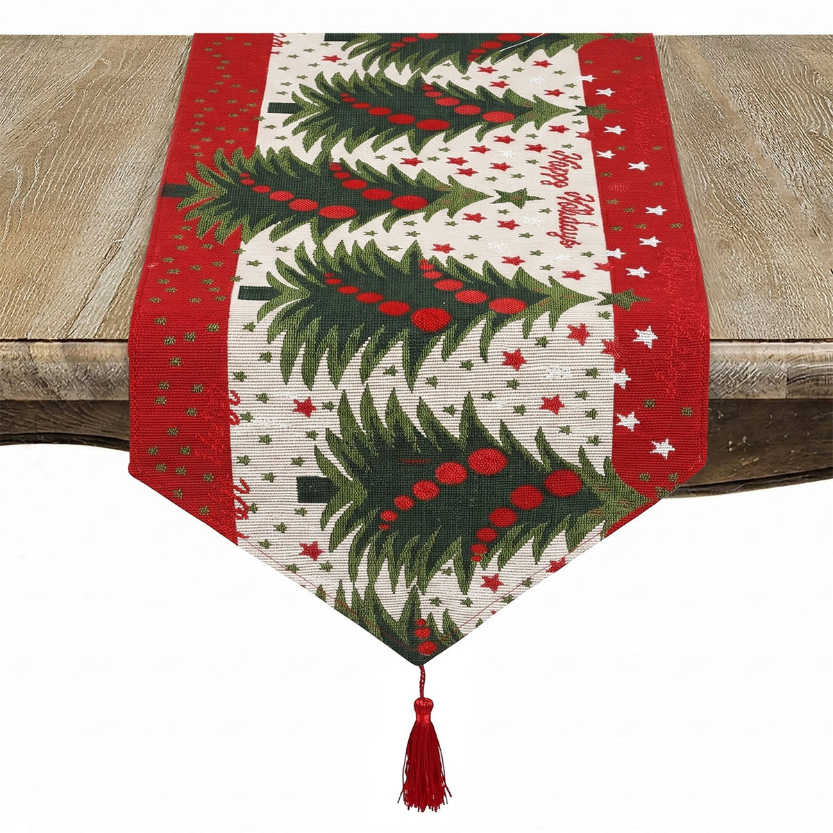 Christmas Multi Christmas Trees Table Runner, 100% polyester