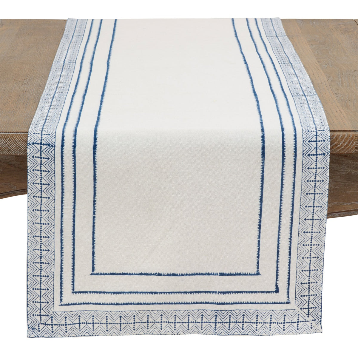 Everyday / All Season Indigo Blue Hand Block Print Table Runner, 100% cotton