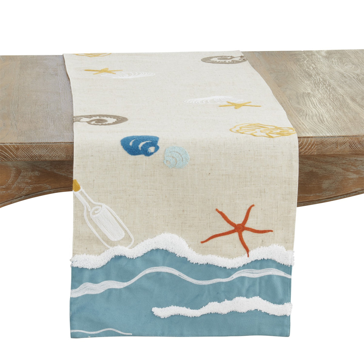 Everyday / All Season Multi Beach Table Runner, 84% polyester - 16% linen