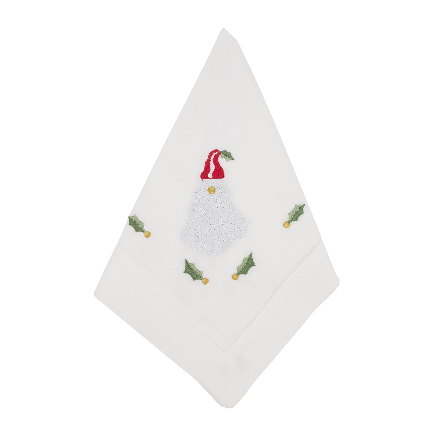White Hemstitched Holiday Napkins 55% linen - 45% cotton, 20 Inch Square (4 pcs.)