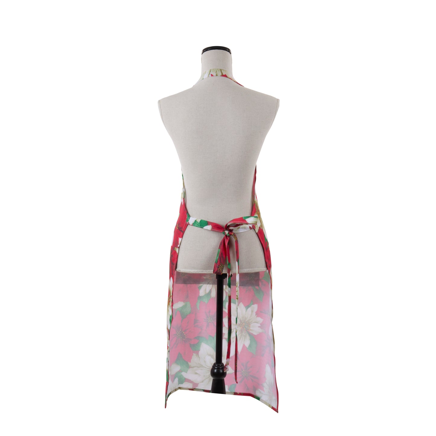 Red Poinsettia Apron 100% polyester Size: 24" x 36"