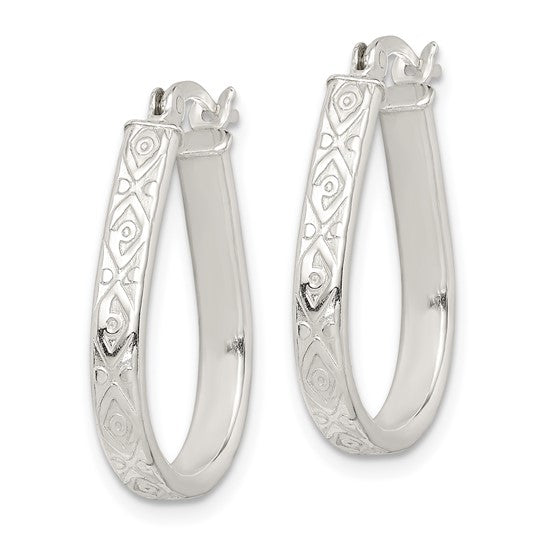925 Sterling Silver Hoop Earrings, 3mm