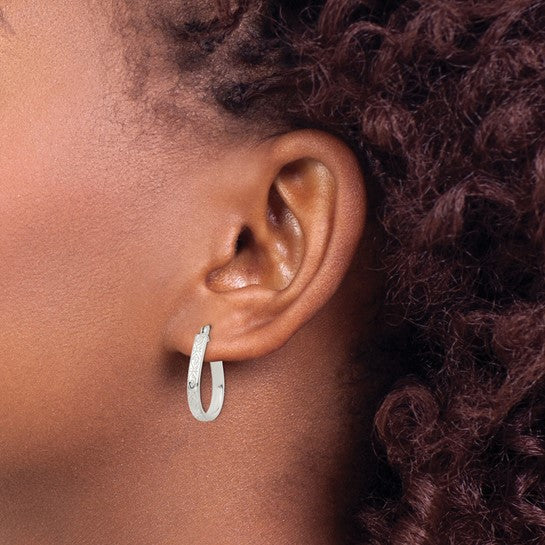 925 Sterling Silver Hoop Earrings, 3mm