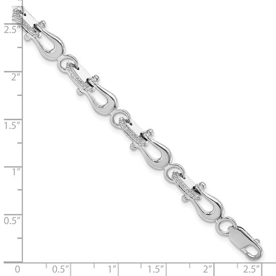 Million Charms 925 Sterling Silver Nautical Mariners Link Bracelet, 8" Length