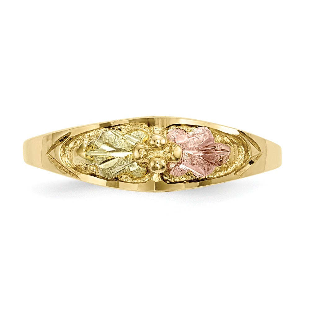 Black Hills Gold 10k Yellow Gold Tri-Color Ring, Size: 7