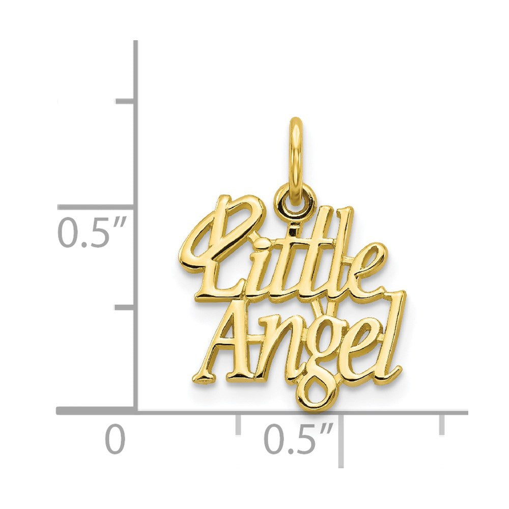 Million Charms 10K Yellow Gold Themed Little Angel With Halo Charm