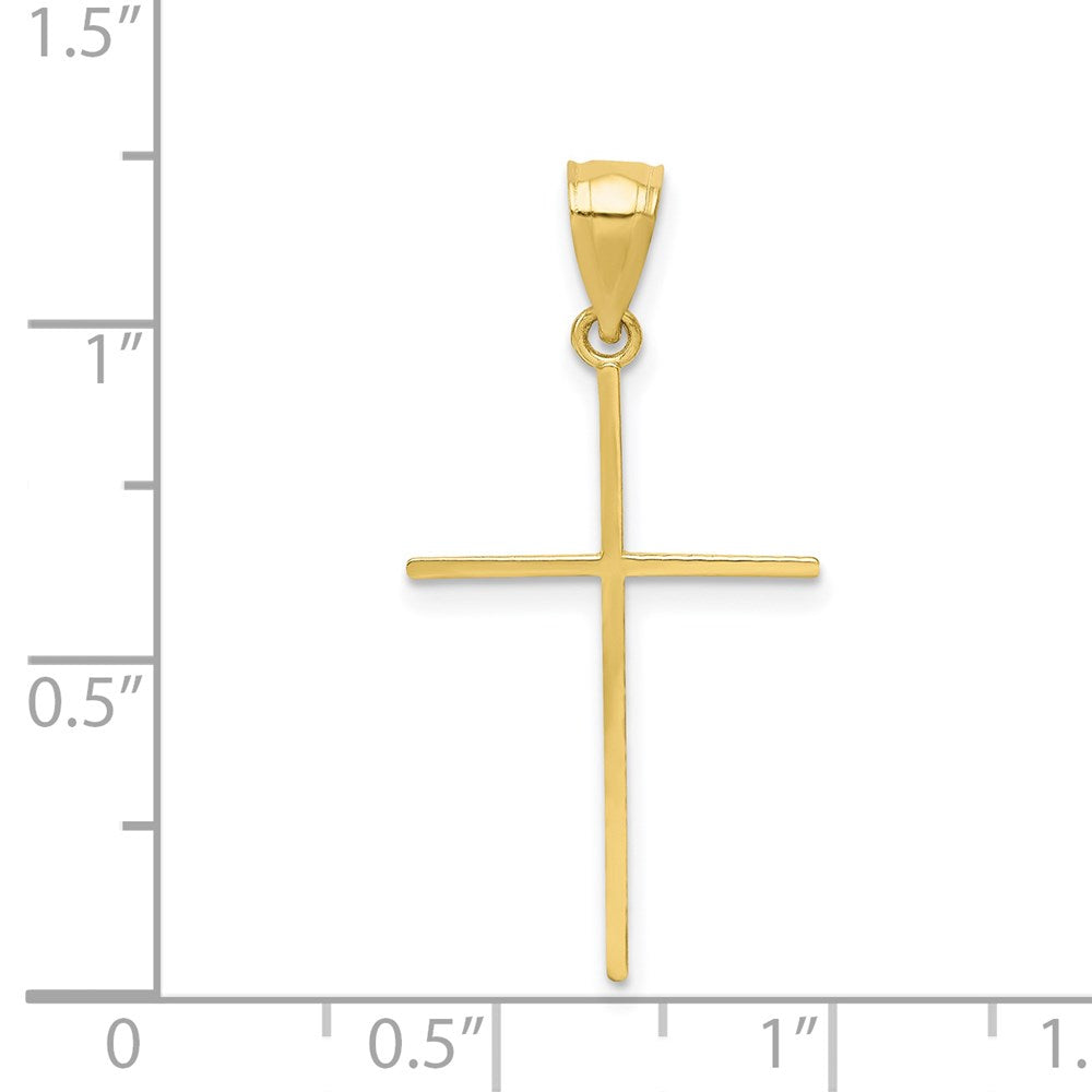 Million Charms 10K Yellow Gold Themed Relgious Cross Pendant