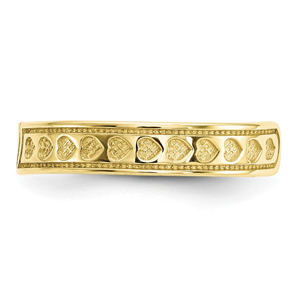 10k Yellow Gold Heart Toe Ring