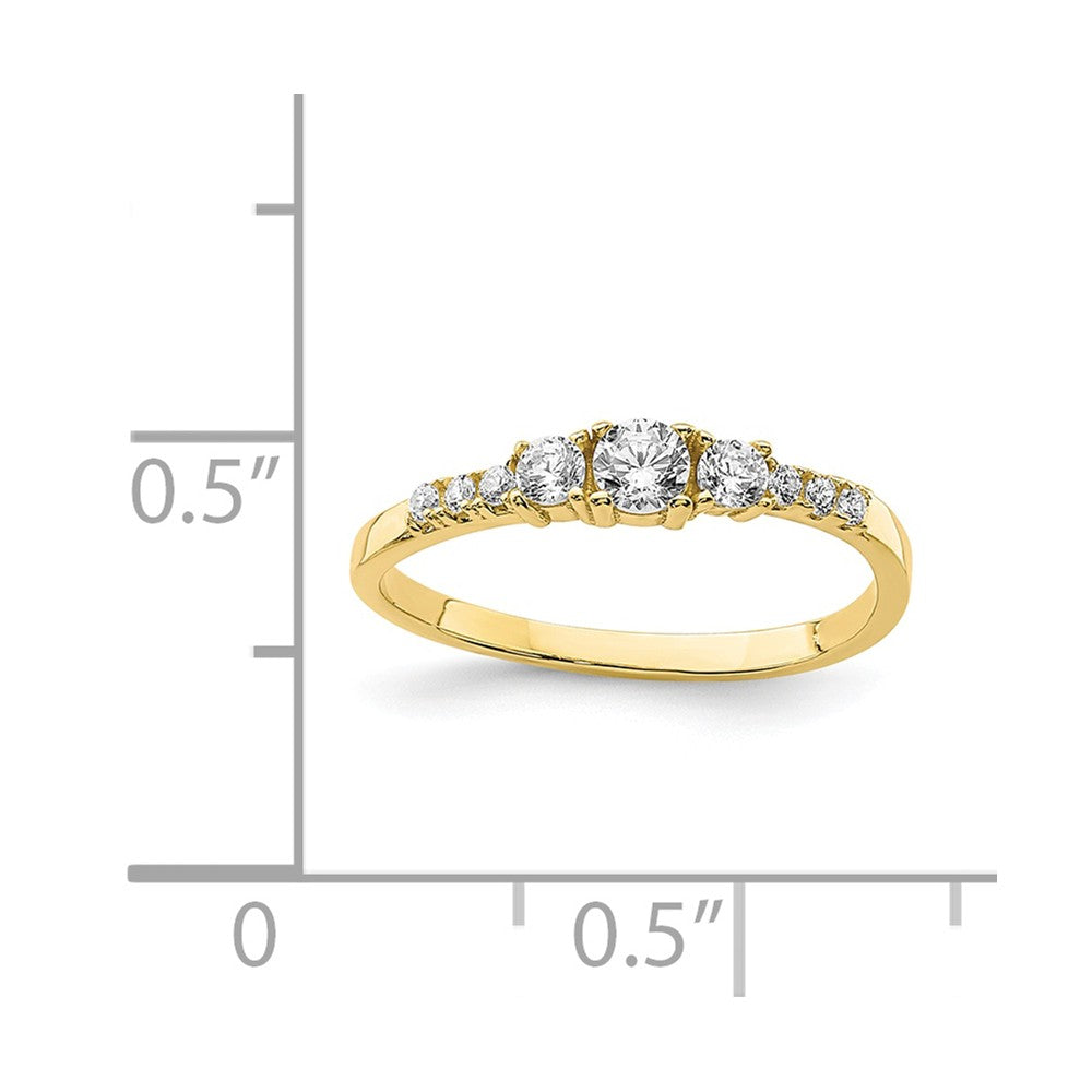 10k Yellow Gold CZ Fancy Child's Ring