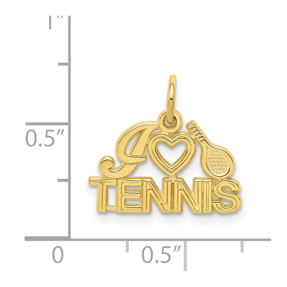 Million Charms 10K Yellow Gold Themed Sports Tennis Charm