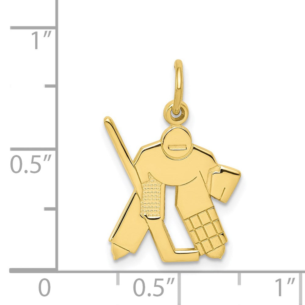 Million Charms 10K Yellow Gold Themed Sports Hockey Charm