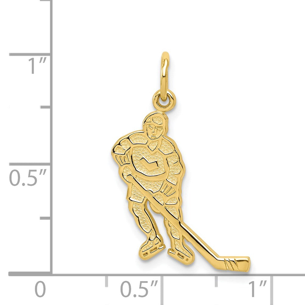 Million Charms 10K Yellow Gold Themed Sports Hockey Charm