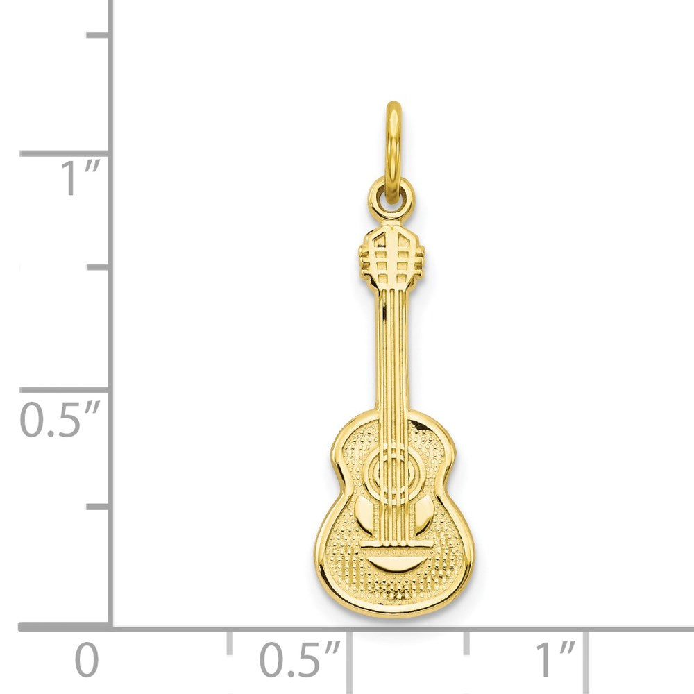 Million Charms 10K Yellow Gold Themed Guitar Music Instrament Charm