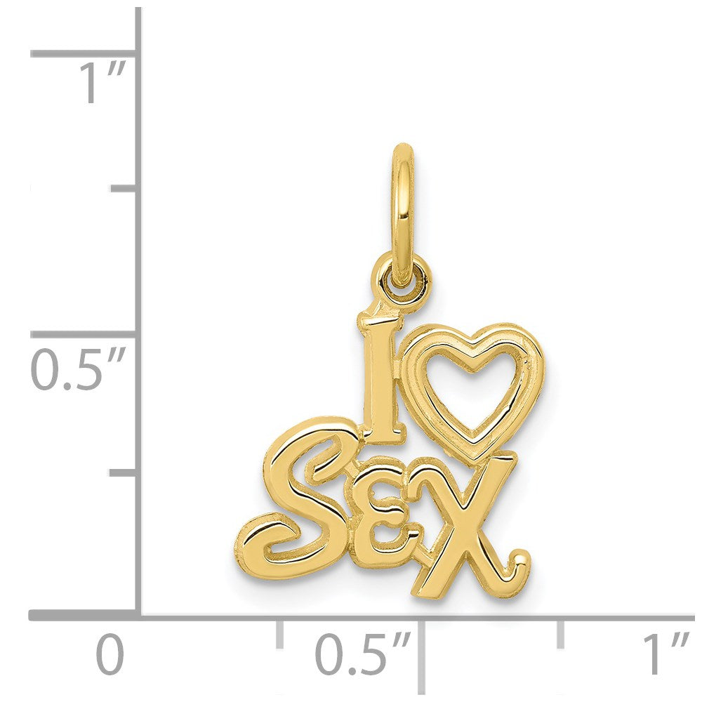Million Charms 10K Yellow Gold Themed Talking - I Love Sex Charm