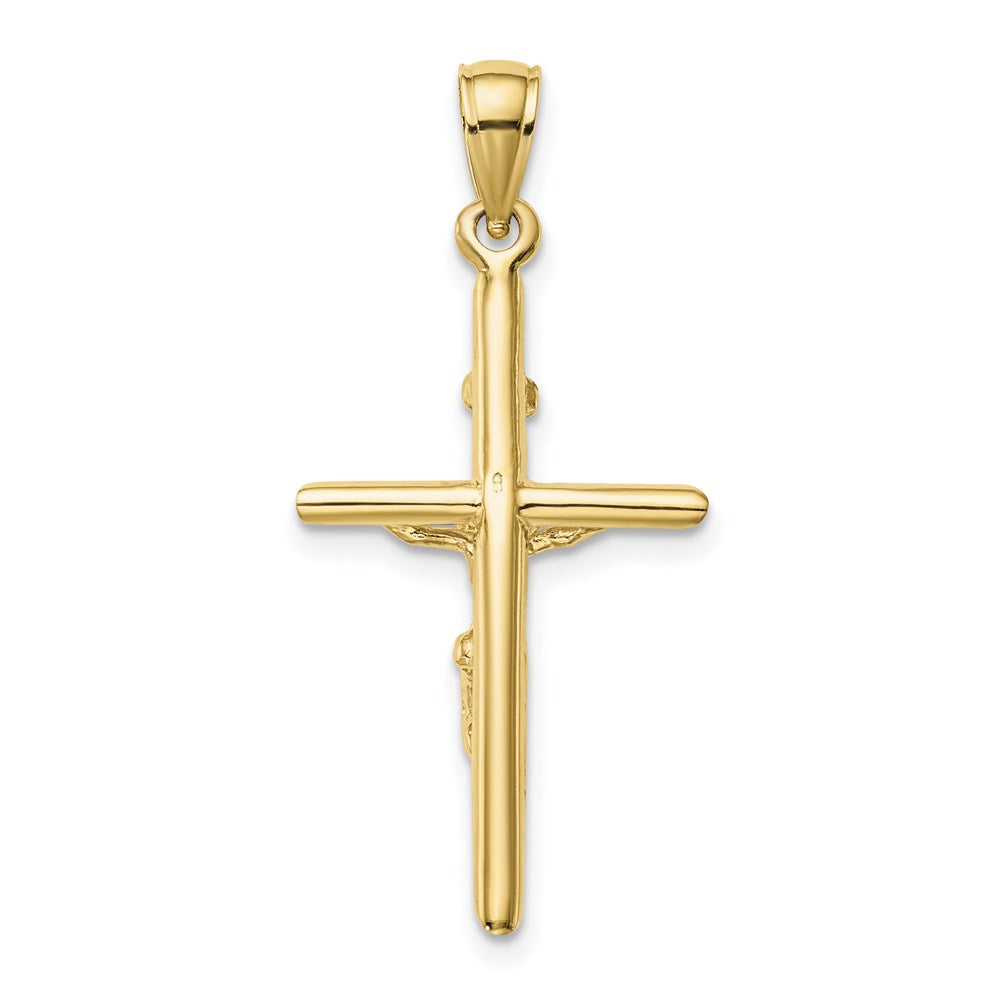 Million Charms 10K Yellow Gold Themed Inri Relgious Crucifix Pendant