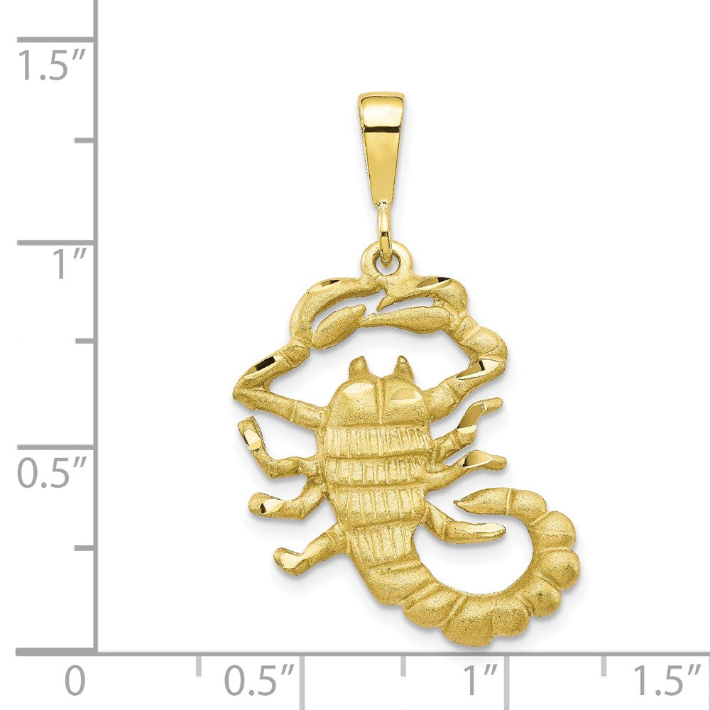 Million Charms 10K Yellow Gold Themed Scorpion Charm