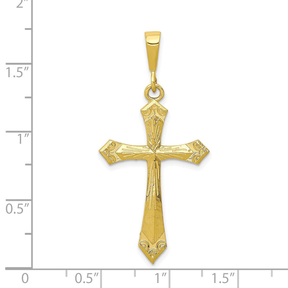 Million Charms 10K Yellow Gold Themed Relgious Cross Charm