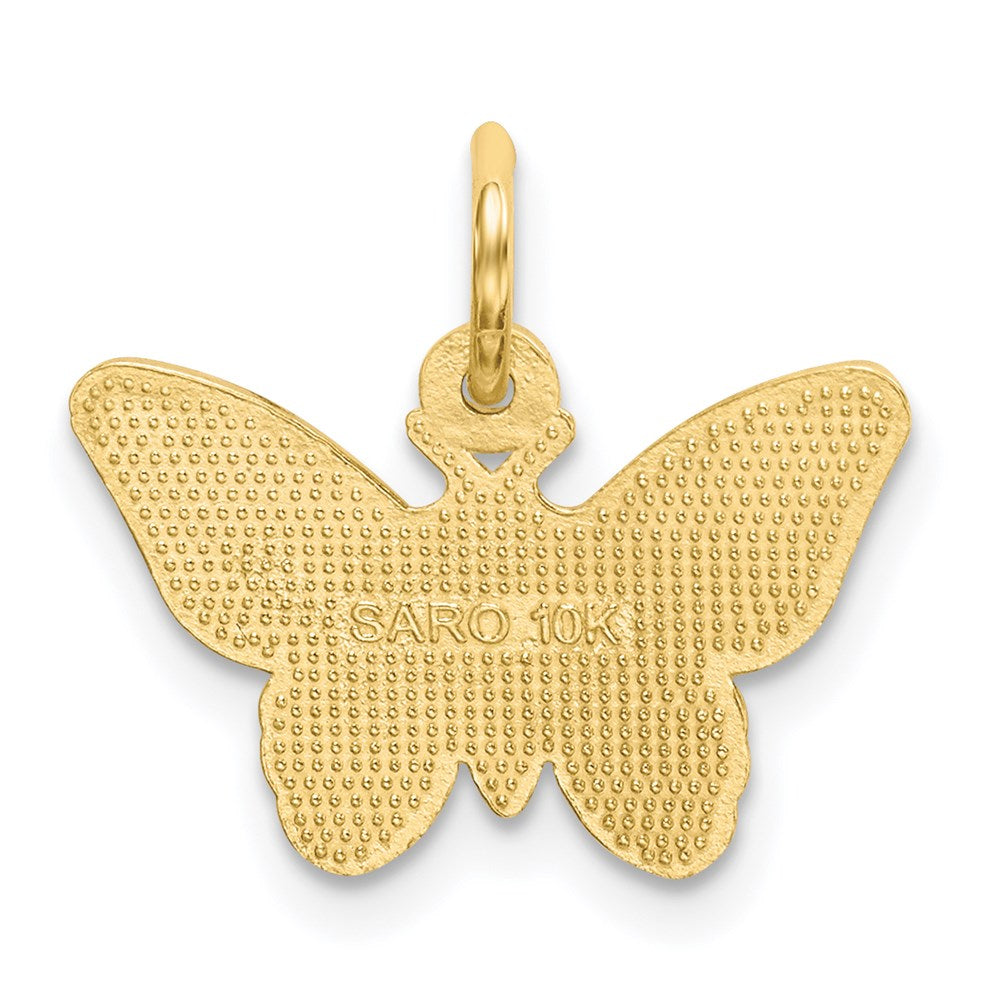 Million Charms 10K Yellow Gold Themed Butterfly Charm