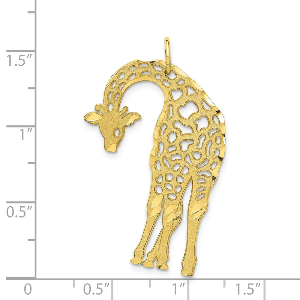 Million Charms 10K Yellow Gold Themed Giraffe Charm