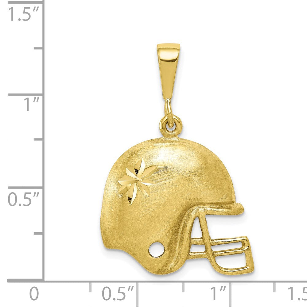 Million Charms 10K Yellow Gold Themed Sports Football Helmet Charm