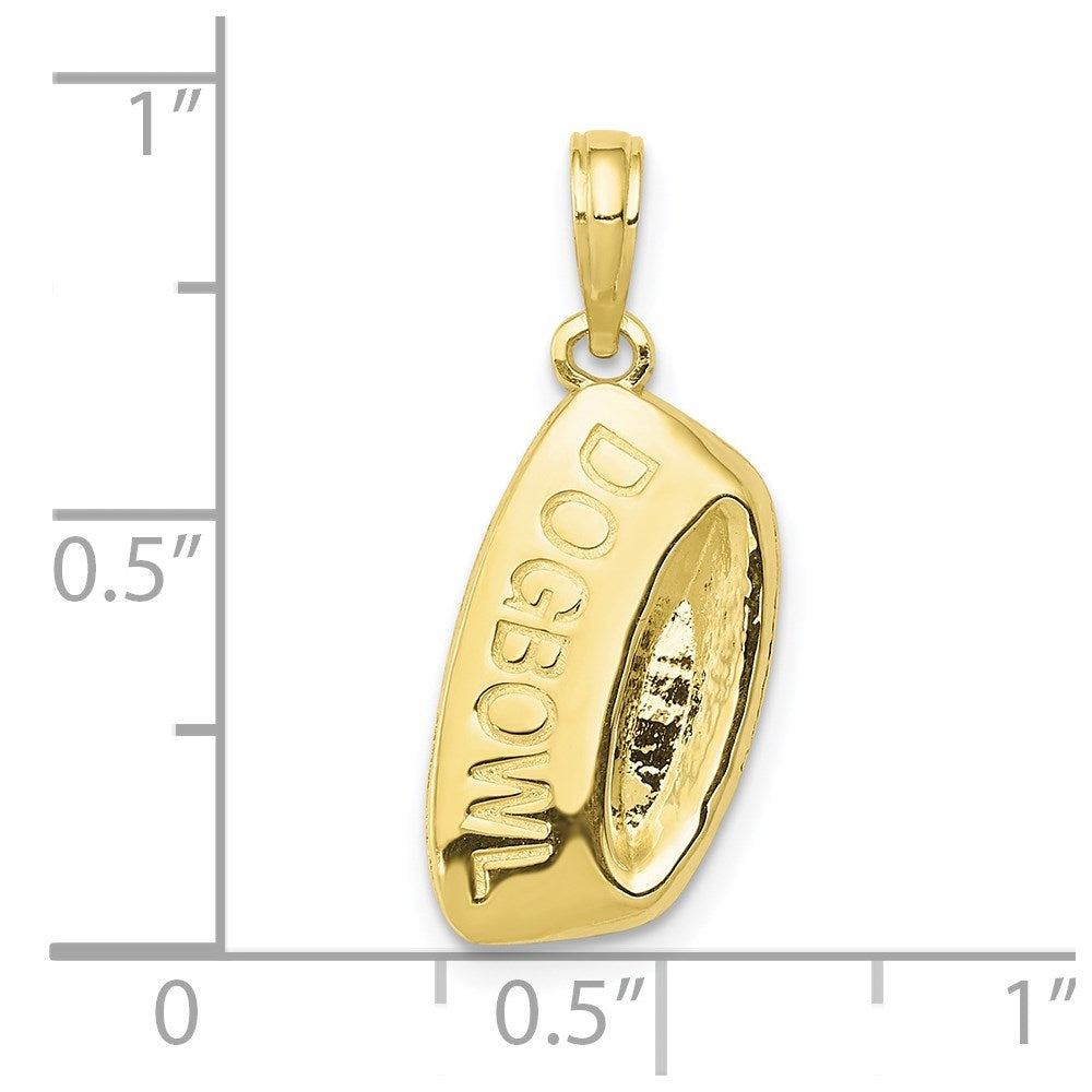 Million Charms 10K Yellow Gold Themed Dog Bowl Pendant