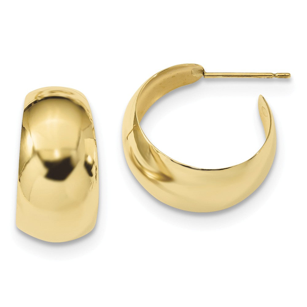 Million Charms 10k Yellow Gold Small Hoop Earrings, 18.53mm x 10.1mm