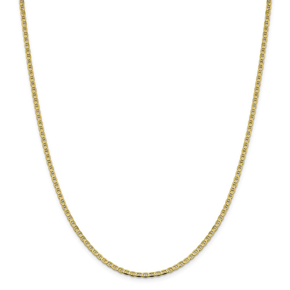 Million Charms 10k Yellow Gold, Necklace Chain, 2.4mm Flat Anchor Chain, Chain Length: 20 inches