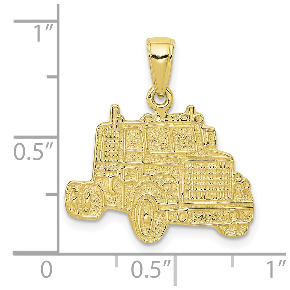 Million Charms 10K Yellow Gold Themed Truck Cab Pendant