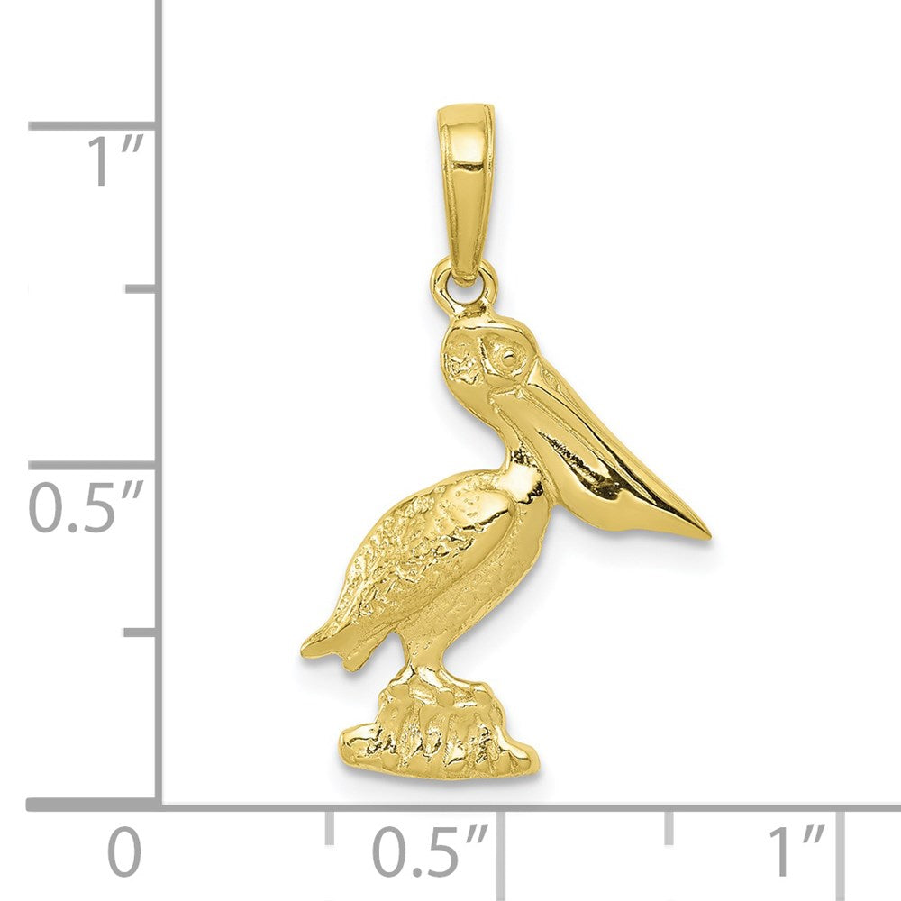 Million Charms 10K Yellow Gold Themed Pelican Pendant