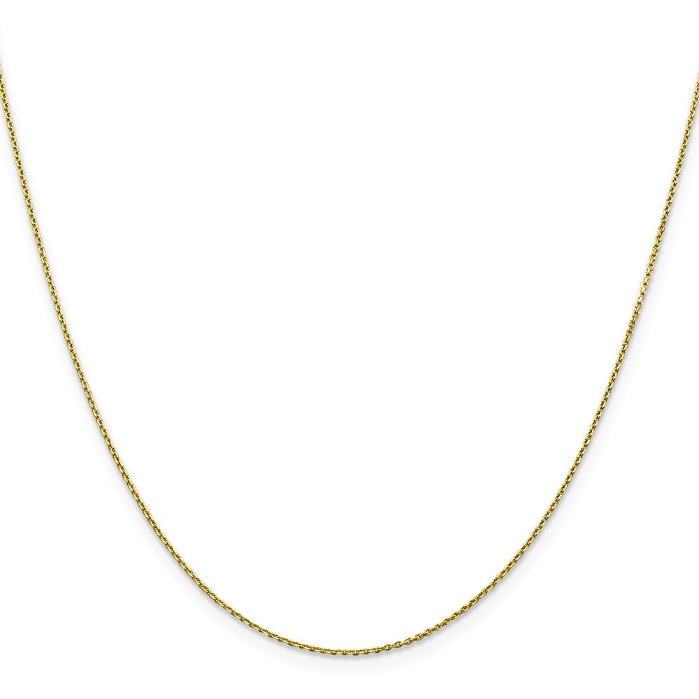 Million Charms 10k Yellow Gold, Necklace Chain, 0.90mm Diamond-Cut Cable Chain, Chain Length: 18 inches