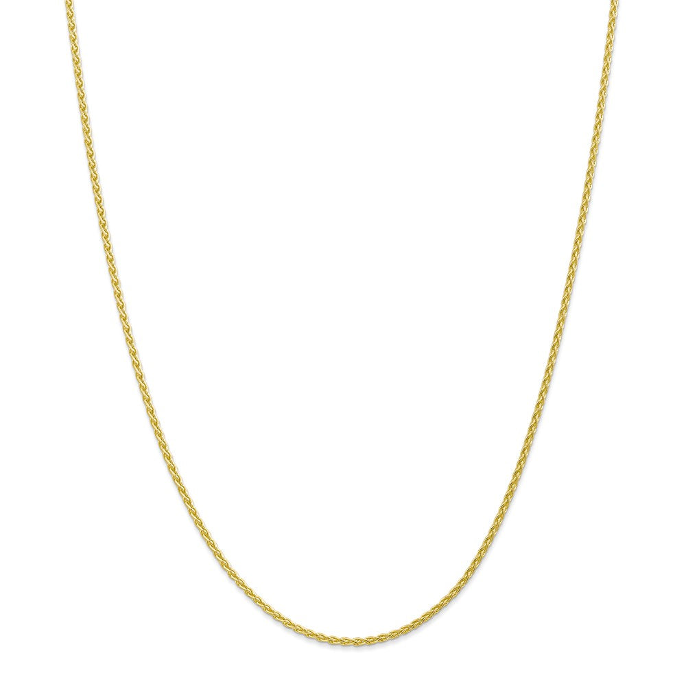 Million Charms 10k Yellow Gold, Necklace Chain, 1.75mm Parisian Wheat Chain, Chain Length: 30 inches