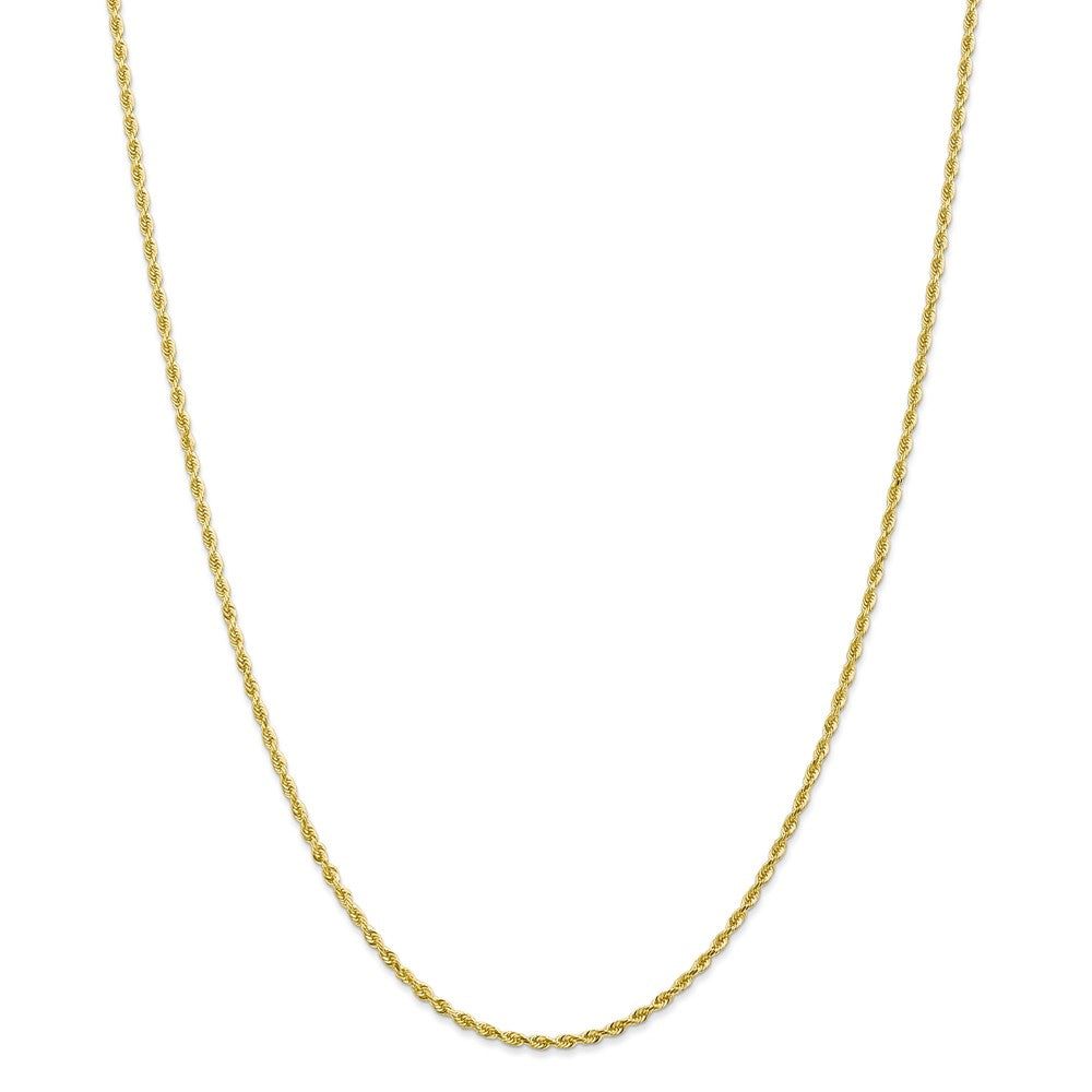 Million Charms 10k Yellow Gold 2.00mm Diamond-Cut Quadruple Rope Chain, Chain Length: 10 inches