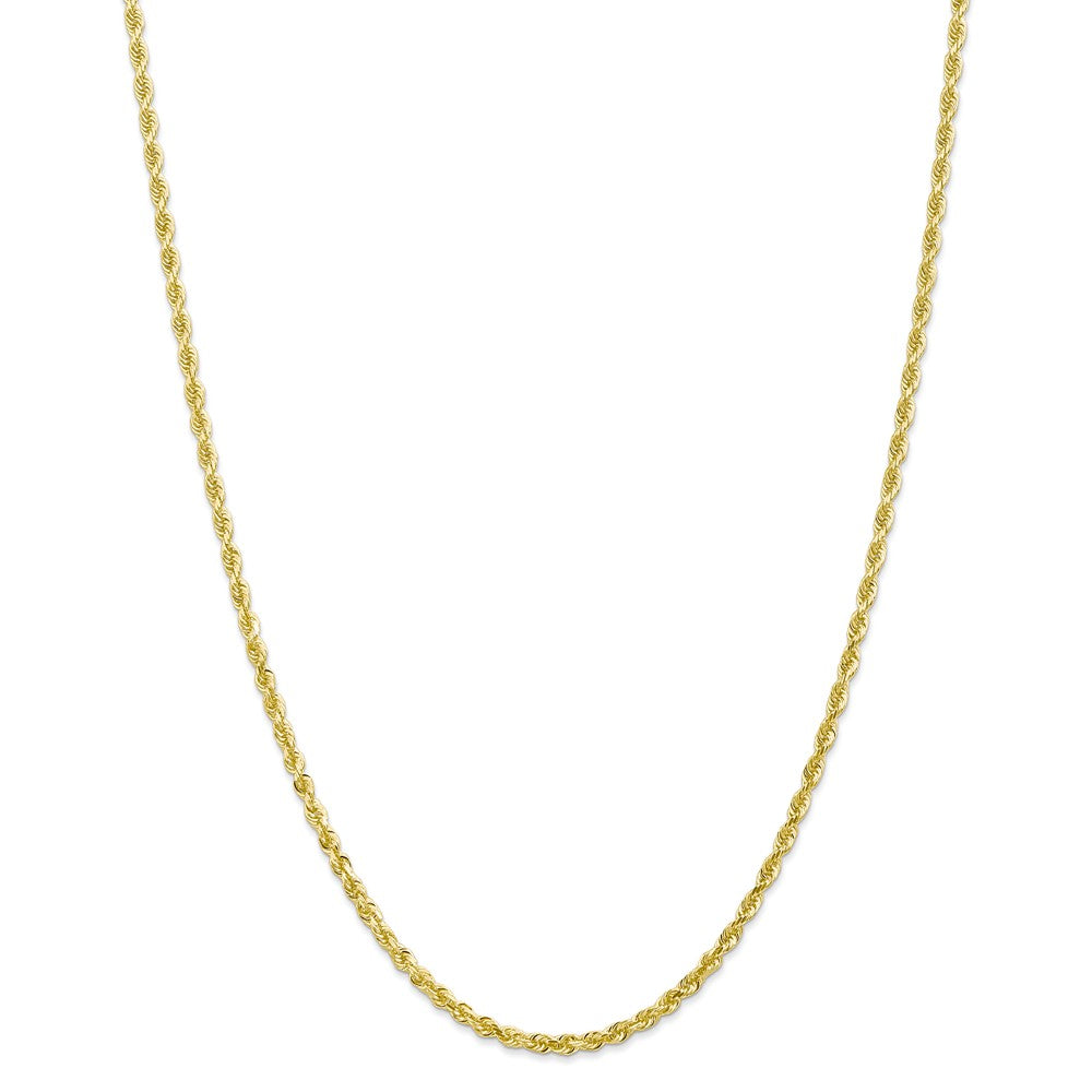 Million Charms 10k Yellow Gold, Necklace Chain, 3.0mm Diamond-Cut Quadruple Rope Chain, Chain Length: 30 inches